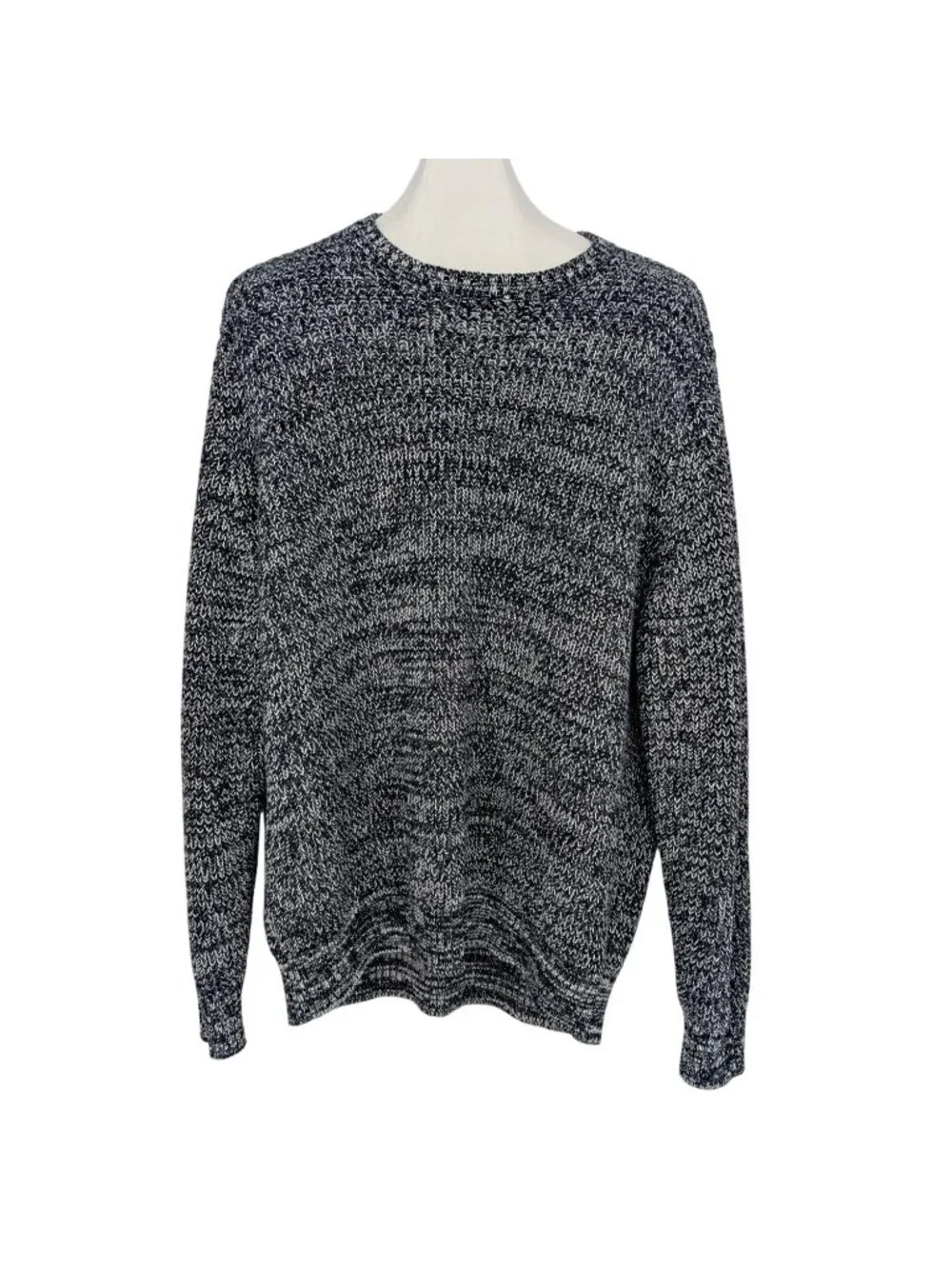 Marled Knit Crewneck Sweater Pullover Neutral Office Minimalist Capsule XXLarge